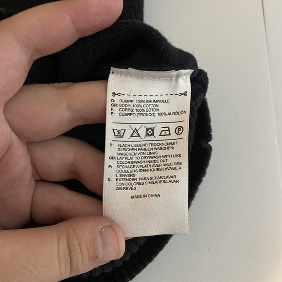 Adidas Originals CB Knit Sweater Women XS Gray Black Oversized Pullover Key Hole - Picture 4 of 8